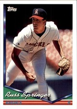 1994 Topps SPANISH BILINGUAL #113 Russ Springer CALIFORNIA ANGELS