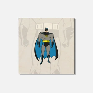 Batman VS Joker Cartoon 4" x 4" Quadratische Holzuntersetzer - Bild 1 von 3