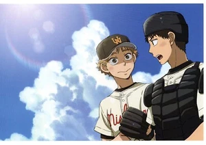 postcard promo ookiku Furikabutte Big WindUP anime Mihashi Ren Abe Takaya - Picture 1 of 2