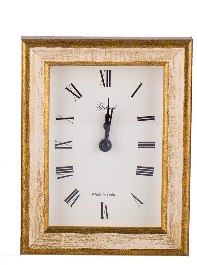 Reloj F. G. Galassi Hecho a Mano Madera Italiana Fina Tradicional Crema/Dorado cl15034 Foto 1 de 1