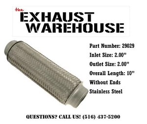 2" X 10" Exhaust Warehouse Flex Pipe Heavy Duty Double Braided - Picture 1 of 2