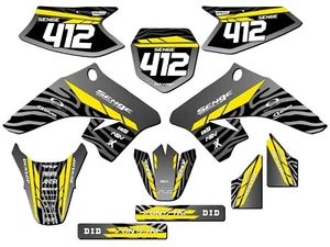 All Years DRZ 50|70 TIGRE Black Senge Graphics Kit Compatible with Suzuki - Imagen 1 de 10