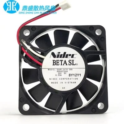 Nidec D06R-24TH 08B 6015 24V 0.09A 6CM 3-Pin Inverter Cooling Fan - Image 1 of 4