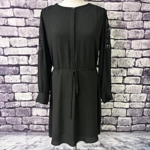 Ann Taylor LOFT Gray A-Line Dress Size L 100% Polyester - Picture 1 of 9