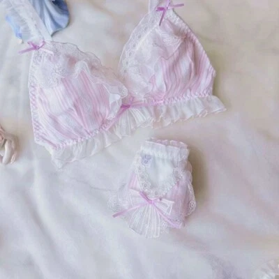 Girls Bralette Bra Embroidery Thin Comfortable Sleeping Casual Girls Underwear - Image 1 of 4