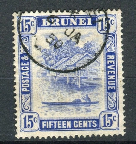 Brunei KGVI 1947-51 15c ultramarine SG86 fine used Cover