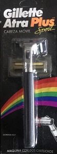 Navaja de afeitar deportiva Gillette Atra Plus - negra RARA Y DIFÍCIL DE ENCONTRAR - Imagen 1 de 2