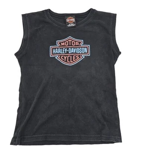 VTG Harley Davidson Shirt Womens L Graphic Black Motorcycle Chicago Illinois  - Picture 1 of 7