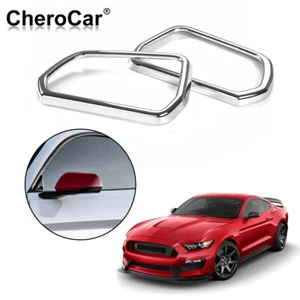 Marco de espejo retrovisor lateral exterior cromado para Ford Mustang 15+ accesorios - Imagen 1 de 11