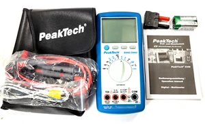 Digitalmultimeter PeakTech 3340 DMM + Tasche, Anleitung und allem Orignalzubehör - Bild 1 von 3