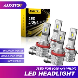 9005 H11 Kit Bombillas LED Súper Brillantes 6500K Blanco 360000LM Luz Alta 4X - Imagen 1 de 12