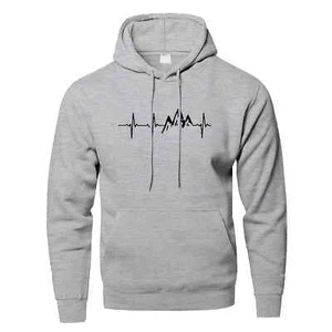 Mountain Heartbeat Sudaderas con Capucha para Hombre Sudadera Otoño Manga Larga Con Capucha - Imagen 1 de 30
