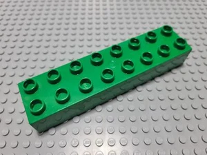 LEGO Duplo Green 2x8 Building Brick Piece - Picture 1 of 1