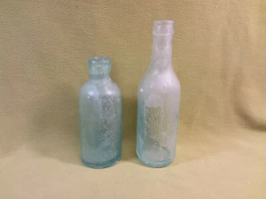 Vintage Lake City Bottling Works long neck bottle &light blue bottle marked HS - Picture 1 of 9