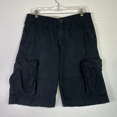 Shorts cargo masculino H & M 32 azul 100% algodão trabalho casual caminhada - Imagem 1 de 4
