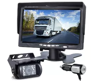 Camara De Reversa Para Auto Carro Inalambrica Con 7" Monitor Impermeable Camaras - Picture 1 of 8