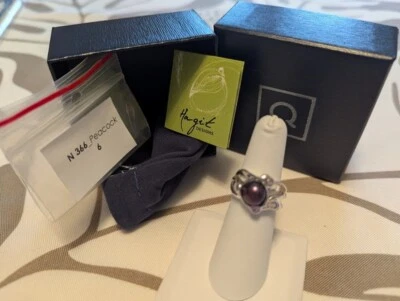ANILLO HAGIT GORALI QVC ALGAS PAVO REAL PERLA ESTERLINA NUEVO CON ETIQUETAS TALLA 6 $119 Foto 1 de 4