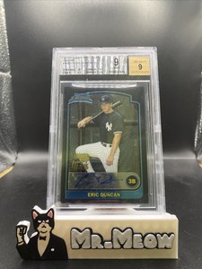 2003 Bowman Chrome Draft Picks & Prospects Eric Duncan Rookie Auto BGS 9