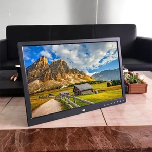 17 Inch Touch Button Digital Photo Frame Electronic Album HDMI HD Wall Mount Dis - Picture 1 of 12