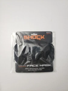 Shock Doctor Play Safe Adult Face Mask - Black - Split Easy-Access Design - Picture 1 of 6