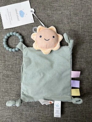 Anillo mordedor Cloud Island verde de una pieza cuadrado Lovey arrugado juguete bebé Foto 1 de 2