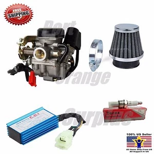 PD19J Carb Gy6 60cc 50cc 49cc UPGRADE Performance Kit Air Filter CDI Spark Plug - Picture 1 of 1