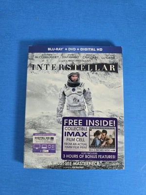Interstellar Blu-ray / DVD 2015 Slipcover IMAX Film Cell  Foto 1 de 4