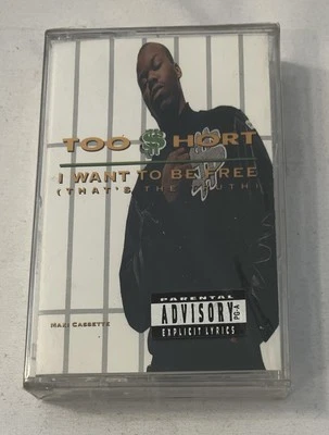 Too Short Jive Label 1992 Co Hip Hop Cassette Single I Want To Be Free - Image 1 of 3