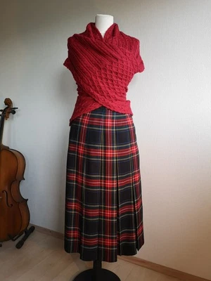 Aran Strick Maxischal Oberteil Rot - Bild 1 von 4