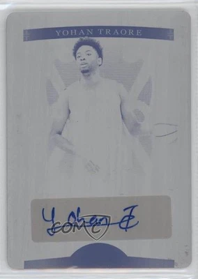2022-23 Leaf Trinity Printing Plate Black 1/1 Yohan Traore #BA-YT1 Auto 0rd2 - Image 1 of 3