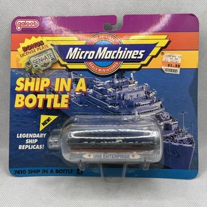 BONUS NUMMERNSCHILD USS ENTERPRISE FLUGZEUGTRÄGER SCHIFF IN EINER FLASCHE MICRO MACHINES - Bild 1 von 6
