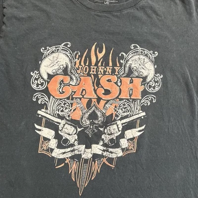 2008 Johnny Cash I Got Stripes Album Black Tee - Size L - Zion Tag - Image 1 of 4