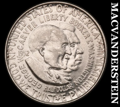 1952 Washington-Carver Commemorative Half Dollar - Scarce  Better Date  #F7885 - Image 1 of 2