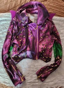 Disney Descendants 2 Mal Faux Leather Jacket Girls Size Medium - Picture 1 of 5