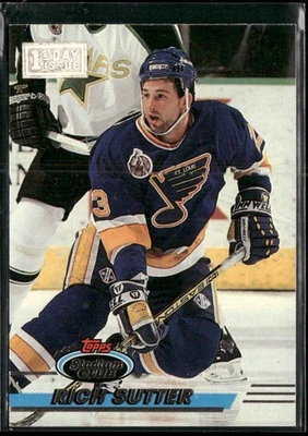 1993-94 Stadium Club Rich Sutter First Day Issue #46 St. Louis Blues - Image 1 of 2