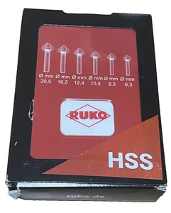 Juego de brocas Ruko 102152E, avellanador, HSS-E, 6,3 mm - 20,5 mm, 6 piezas - Imagen 1 de 4