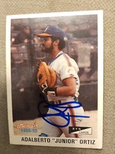 Junior Ortiz Signed 1989-90 BYN Puerto Rico Winter League #SJ11