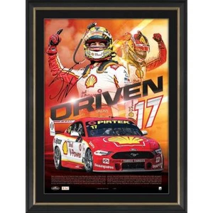 SCOTT MCLAUGHLIN SIGNED & FRAMED LIMITED EDITION DRIVEN V8 SUPERCARS PRINT FORD - Picture 1 of 1