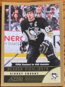 2013-14 Score Gold Season Highlights Sidney Crosby #589 Pittsburgh Penguins - Picture 1 of 2