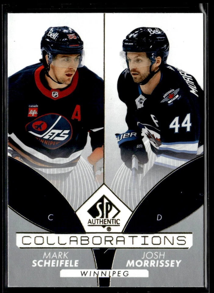 2022-23 SP Authentic Collaborations Mark Scheifele / Josh Morrissey #C-8 - Image 1 of 2