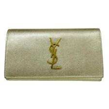 SAINT LAURENT YSL metallic gold logo 372266 #Bw063