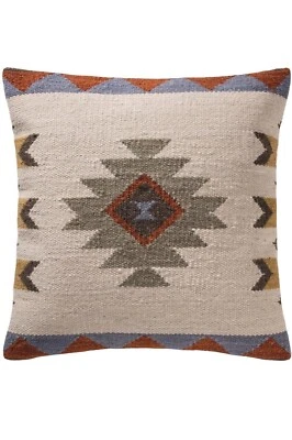 Stone Cushion Cover Kilim Geometric Natural Handloom Cushion 45 cm x 45 cm - Image 1 of 3