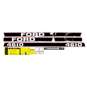 4610 FORD TRACTOR COMPLETE BLACK DECAL KIT HIGH QUALITY LONG LASTING DECALS - Picture 1 of 1