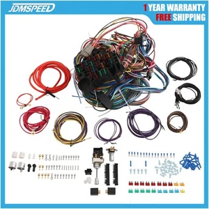 Universal 22 Circuit Wiring Harness Street Hot Rat Rod Custom Wire Kit XL WIRES - Picture 1 of 24