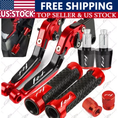 US Handlebar Grips Cap Brake Clutch Levers For Yamaha FZ1 Fazer 2001-2005 /4PCS - Image 1 of 4