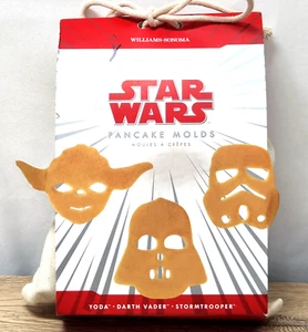 Star Wars Pancake Molds Set of 3 Williams Sonoma, Yoda Darth Vader Stormtrooper - Picture 1 of 4