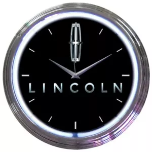Ford Lincoln Neon Clock 8LNCLN - Picture 1 of 1
