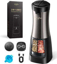 【USB Ricaricabile】 2 in 1 Macina Sale E Pepe Elettrico, Funzionamento Automatico