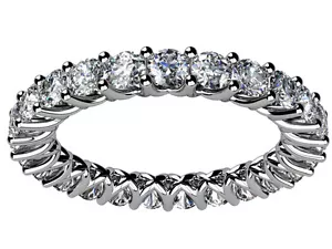 2,50 ct Damen Rundschliff Diamant Ewigkeit Ehering Ring Neues Design 18 kt - Bild 1 von 6