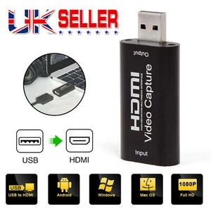 1080P Full HD Audio Video Capture Card 4K HDMI to USB 2.0 Video Capture Device - Picture 1 of 12